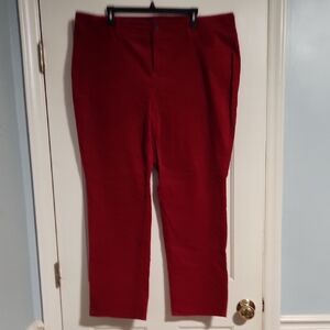 Talbots 20WP Corduroy Pants in Rich Red